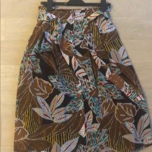 Sezane silk safari skirt